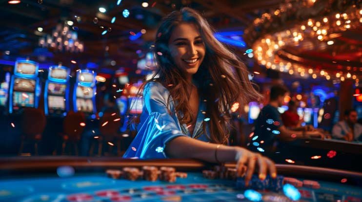 nusta game lobby showing slots and table game categories on mobile browser